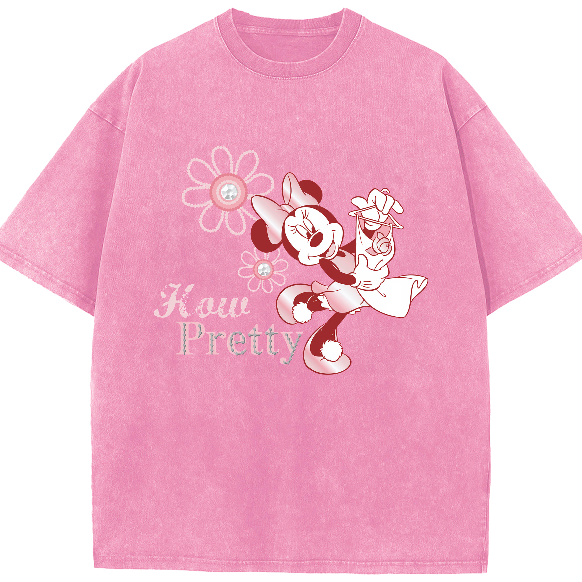 （画像用） ミッキーマウス Mickey Mouse 綿100% ヴィンテージ風 半袖Tシャツ（フロントプリント）